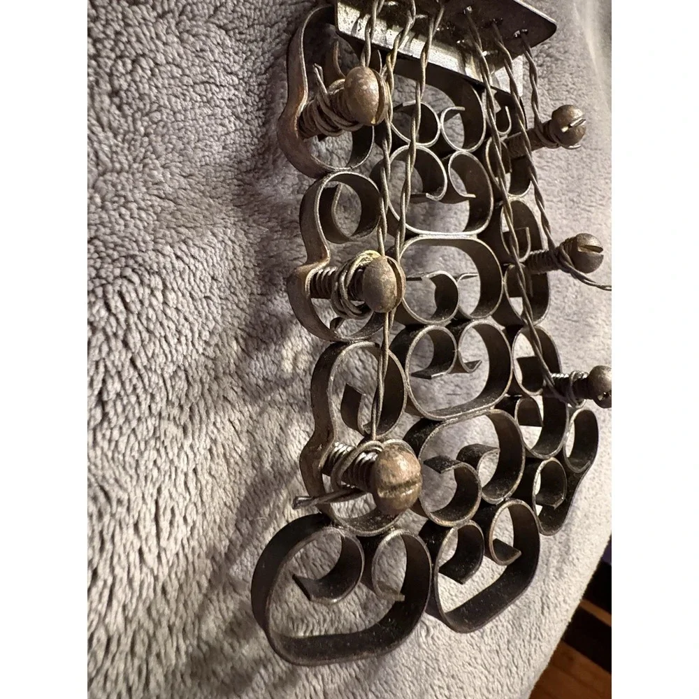 Vintage Mid-Century Wrought Iron Guitar Wall Art - 25